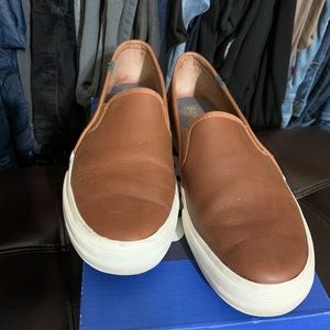 Keds Double Decker Leather Slip-On Sneakers